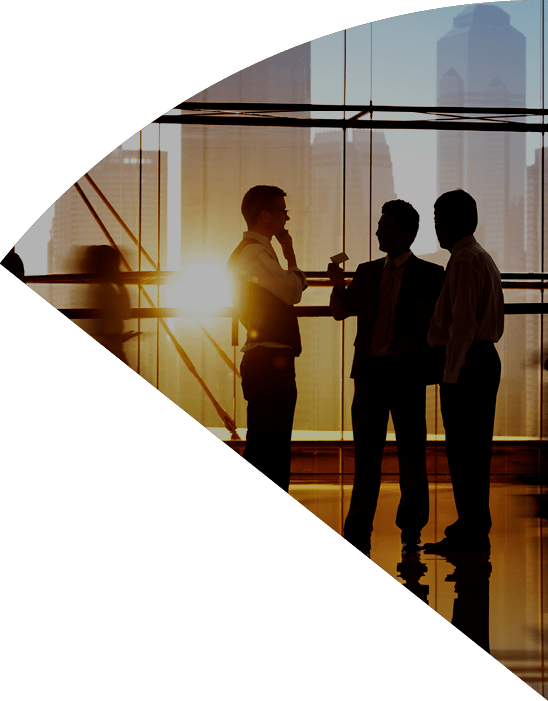 Busy business people walking