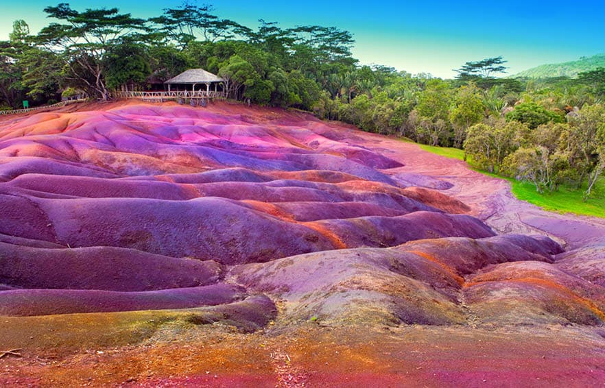 The most famous tourist place of Mauritius - earth of seven colors